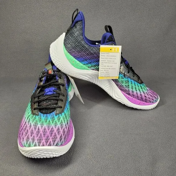 Under Armour Curry Flow 10 Low Basketball Shoes Mens 16‎ Northern Lights Purple