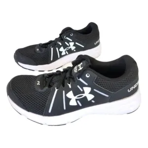 Under Armour Dash Rn 2  Black Mesh Upper Lace Up Athletic Shoes Size 6.5 NWOT