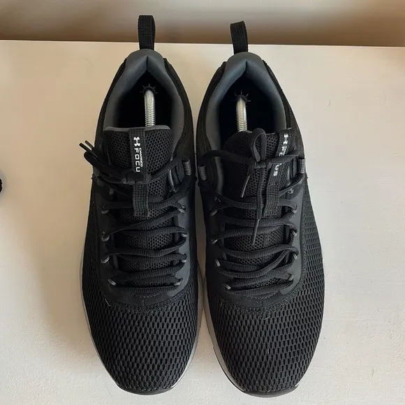 Under Armour Men's Black Charged Focus Training Athletic Sneaker Shoes Size 12
