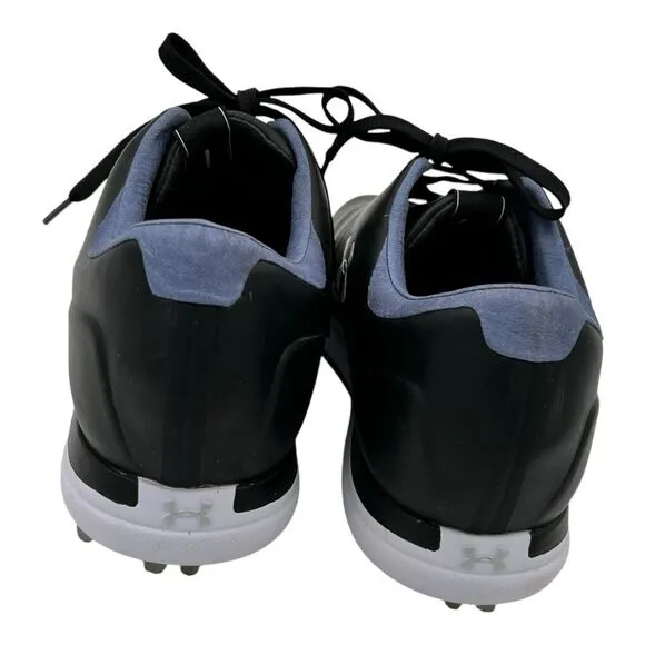 Under Armour Men's UA Performance SL Leather Spikeless Golf Shoes Black Size 12