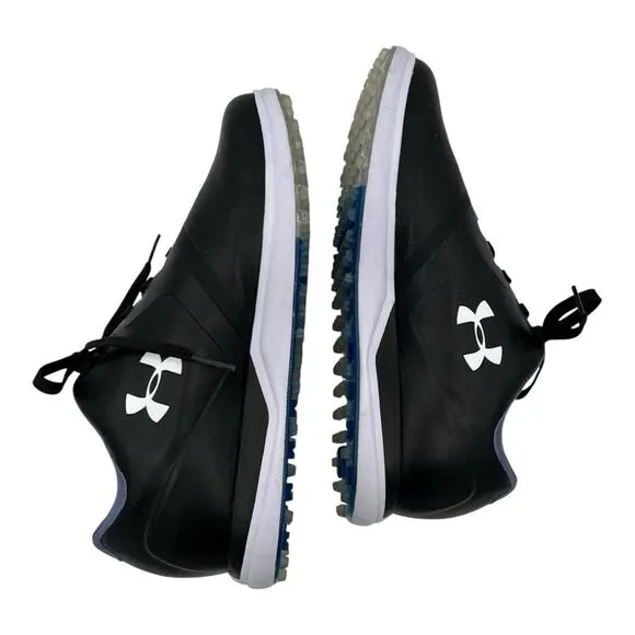 Under Armour Men's UA Performance SL Leather Spikeless Golf Shoes Black Size 12
