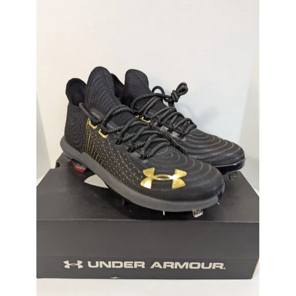 Under Armour UA Harper 4‎ Low ST Baseball Cleats 3023333-004 Black Men's Size 9
