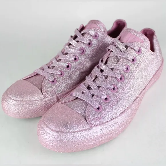 Unisex Converse All Star Low Top Fashionable Lifestyle Sneakers Shimmering Pink
