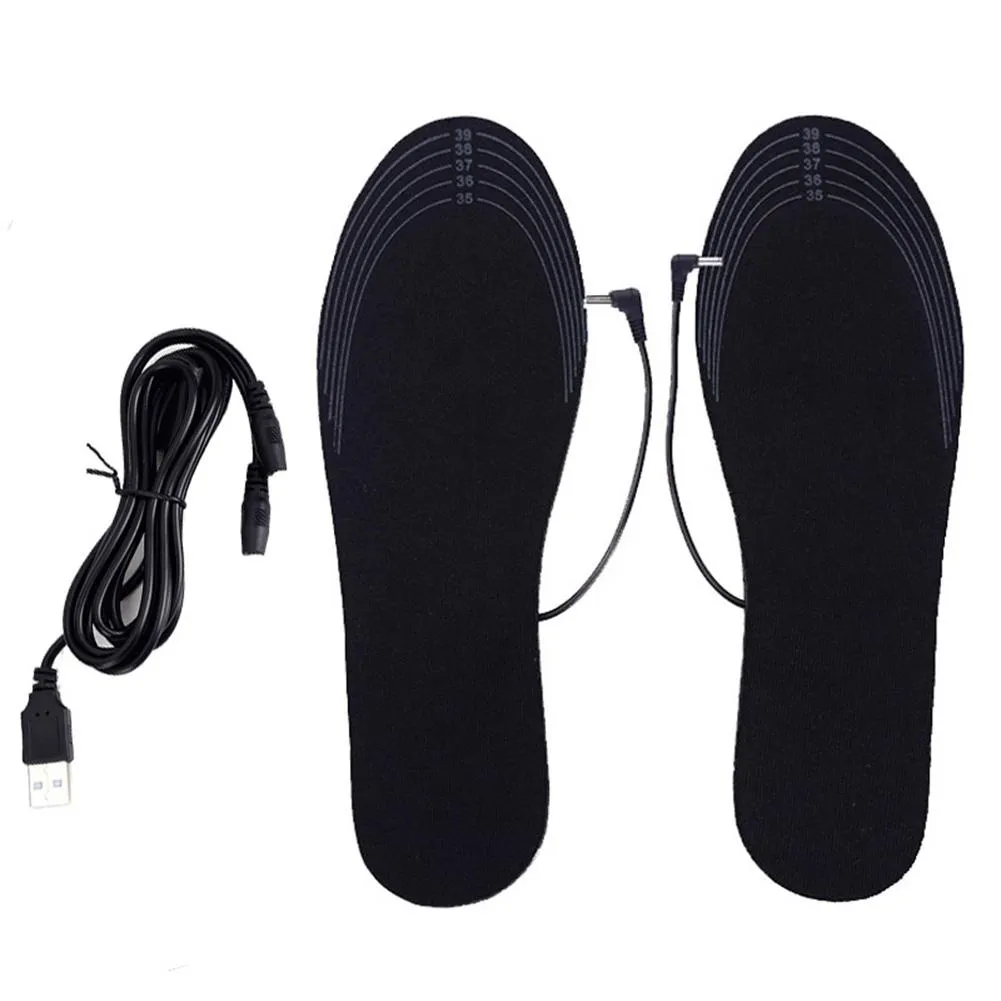 Unisex Winter Warmer Foot USB Charging Electric Heated Insoles For Shoes Heating Insole Boots Cuttable Rechargeable Heater Pads