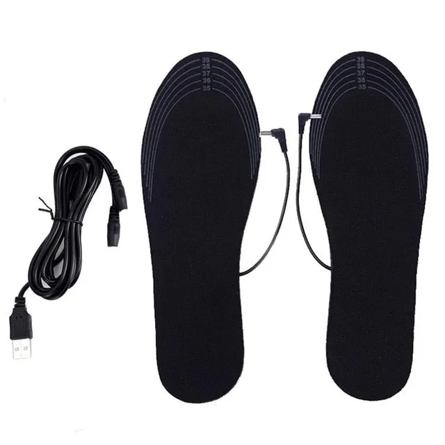 Unisex Winter Warmer Foot USB Charging Electric Heated Insoles For Shoes Heating Insole Boots Cuttable Rechargeable Heater Pads
