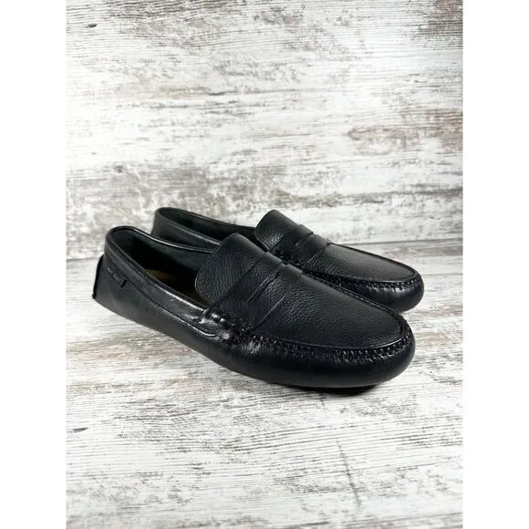 UNWORN Men's Cole Haan Grant Canoe Black Penny Loafer Driving Shoes Sz 10.5M