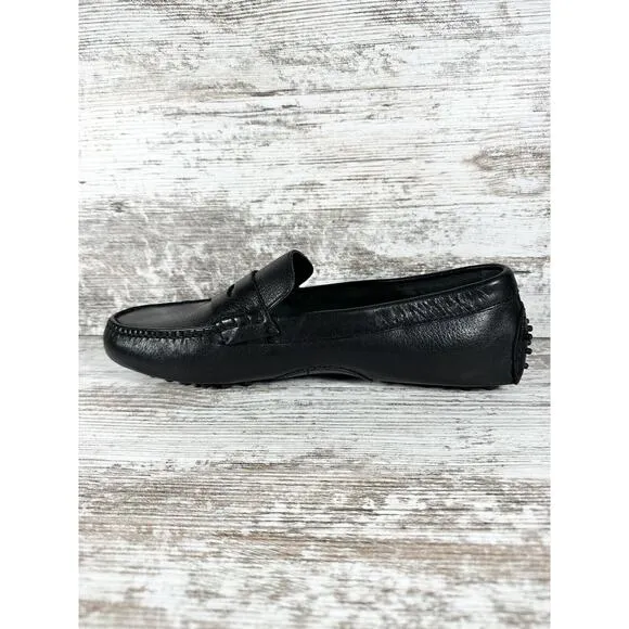 UNWORN Men's Cole Haan Grant Canoe Black Penny Loafer Driving Shoes Sz 10.5M