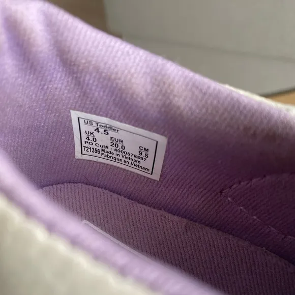 Vans Asher V Purple Unicorn Shoes Toddler Sneakers - SZ 4.5 C