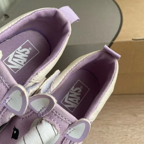 Vans Asher V Purple Unicorn Shoes Toddler Sneakers - SZ 4.5 C