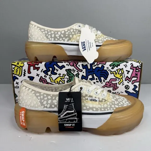 Vans Authentic DX Modular ‘Swap It’ White Dots Mesh Skate Shoes Women's Size 6.5