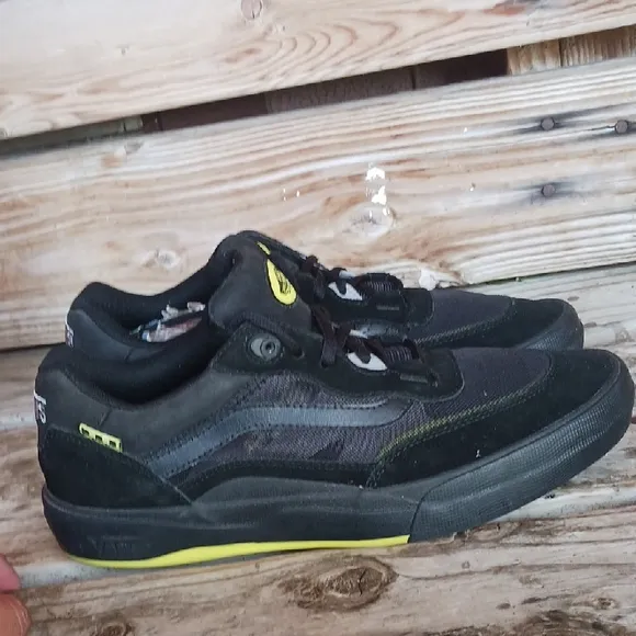 Vans Black and Yellow Sneakers with Neon Accents