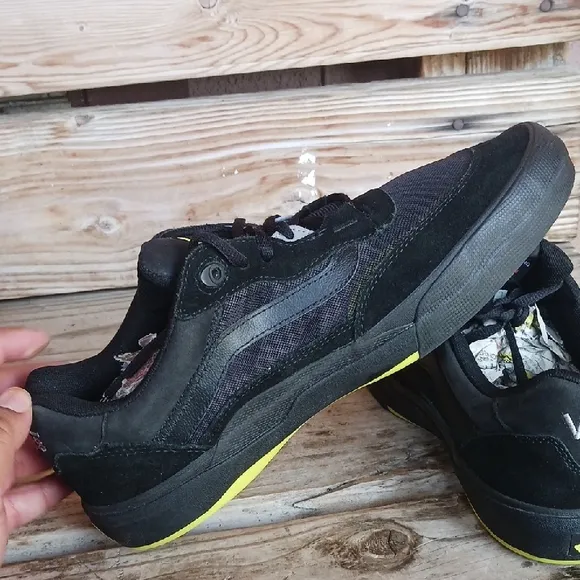 Vans Black and Yellow Sneakers with Neon Accents