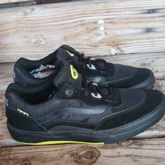 Vans Black and Yellow Sneakers with Neon Accents