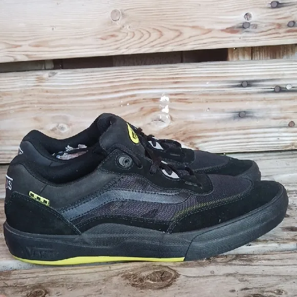 Vans Black and Yellow Sneakers with Neon Accents