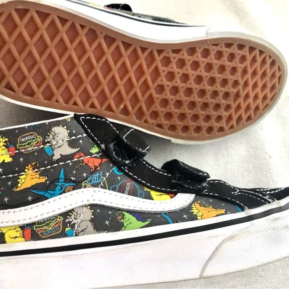VANS KIDS SKB-MID REISSUED V GLOW SHOES BLACK MULTI SIZE 3