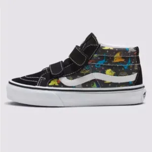 VANS KIDS SKB-MID REISSUED V GLOW SHOES BLACK MULTI SIZE 3