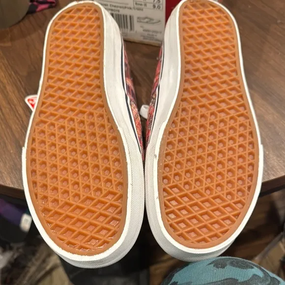 Vans men/Women woven Chevron  pink twist Athletic Shoes with Waffle Sole