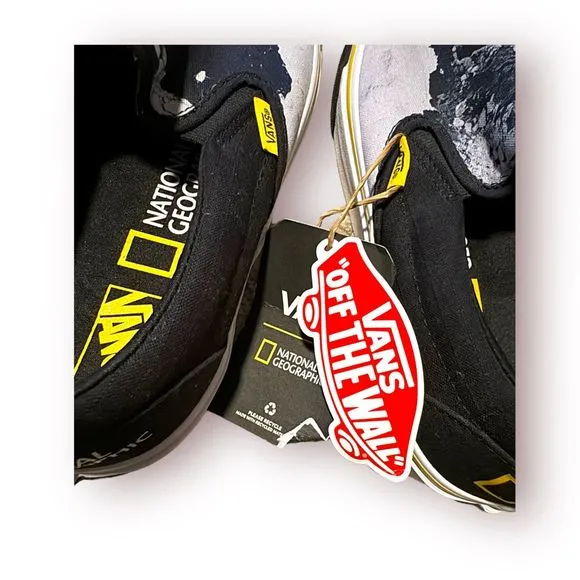 VANS National Geographic Slip On Sneaker, New w/o Box,‎ Men's 8, Women's 9.5