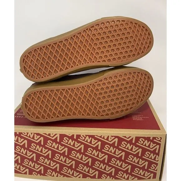 Vans Shoes Mens Size 8.5 Filmore‎ Suede Mesh Chocolate Brown Gum Sneakers NEW