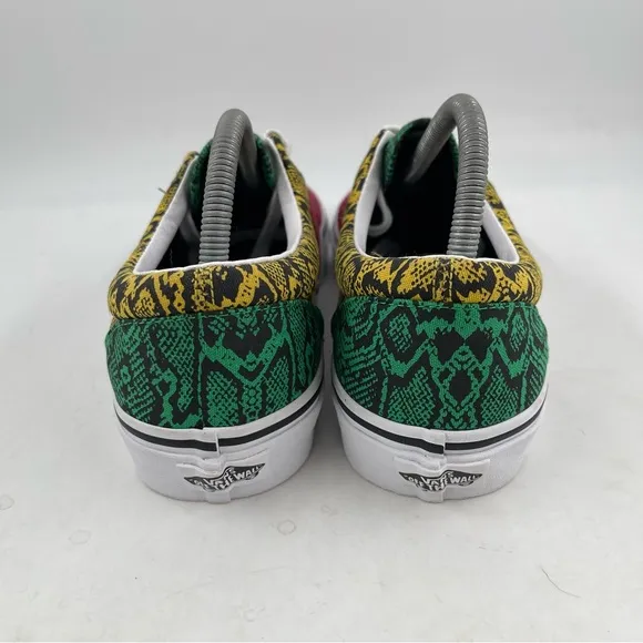 Vans Unisex Multicolor Python Red, Yellow, Green Lace-Up Sneakers-M/9 | W/10.5