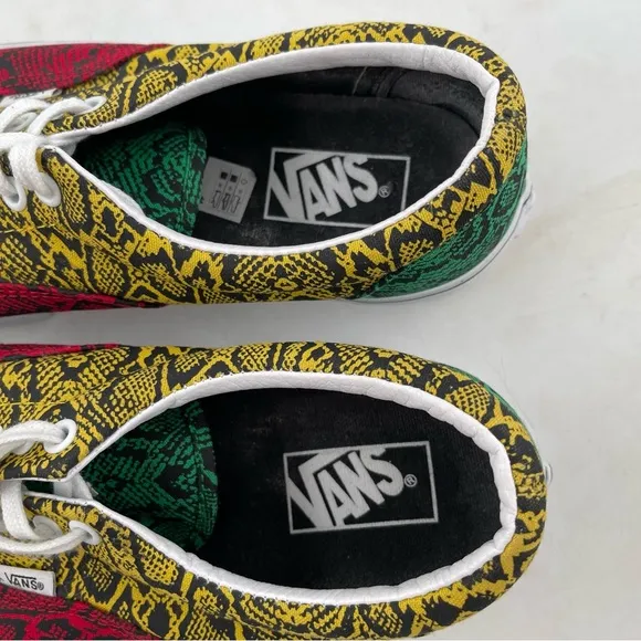 Vans Unisex Multicolor Python Red, Yellow, Green Lace-Up Sneakers-M/9 | W/10.5