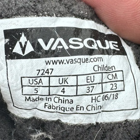 Vasque Coldspark UltraDry Winter Boots Waterproof Leather Blue‎ Kids Size 5
