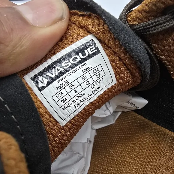 Vasque Shoes Men's 9M JUXT Hiking Boots Lace Up Orange Brown
