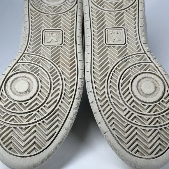 Veja Shoes Women Size 7 V-10 CWL California White Blue Logo Leather Sneakers