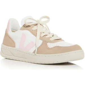 Veja Womens V-10 Chromefree Beige Perforated Leather Other Sports Shoes New