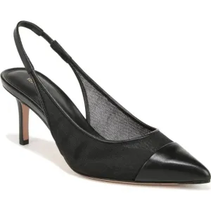 Veronica Beard Women's Liliana Mesh-70 Slingback Pump Black Mesh/Leather 7.5