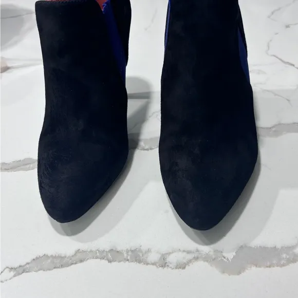 Via Spiga | Blaire Suede Pointy Toe Women’s Heels Ankle Booties Black Vi…