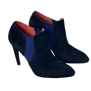 Via Spiga | Blaire Suede Pointy Toe Women’s Heels Ankle Booties Black Vi…