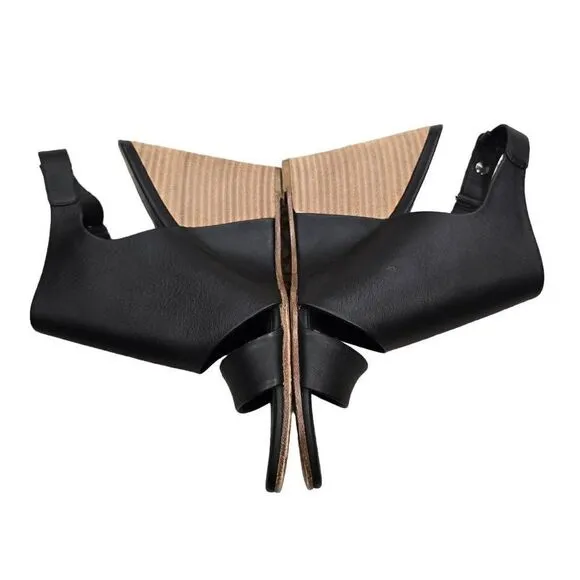 Vince Wedge Sandal Women's Black Size 7 Open Toe Double Band Outdoor