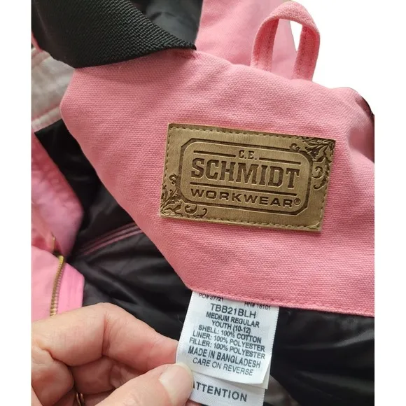 Vintage‎ Schmidt Pink Cotton Canvas Overalls Youth 10-12 Workwear