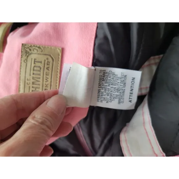 Vintage‎ Schmidt Pink Cotton Canvas Overalls Youth 10-12 Workwear