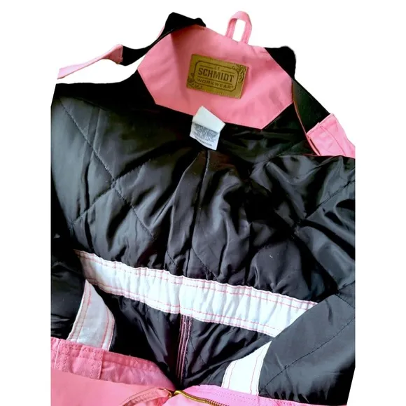 Vintage‎ Schmidt Pink Cotton Canvas Overalls Youth 10-12 Workwear