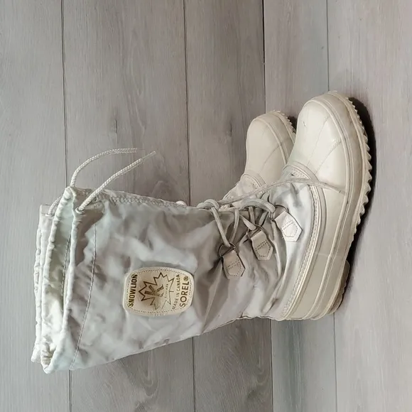 Vintage Sorel Women Snowlion Tall Insulated Lined  Duck Boots Canada sz 8