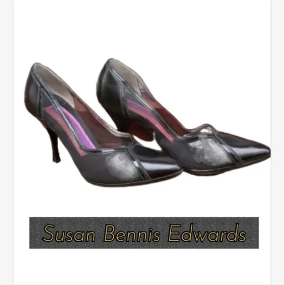 Vintage Susan Bennis‎ Edward's mesh stilettos 9.5