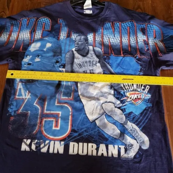 Vintage Y2K Kevin Durant All Over Print Shirt Oklahoma City Thunder Men's Large