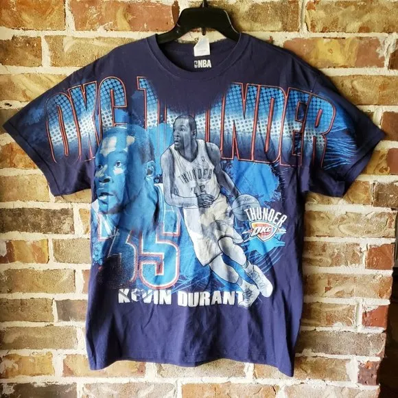 Vintage Y2K Kevin Durant All Over Print Shirt Oklahoma City Thunder Men's Large