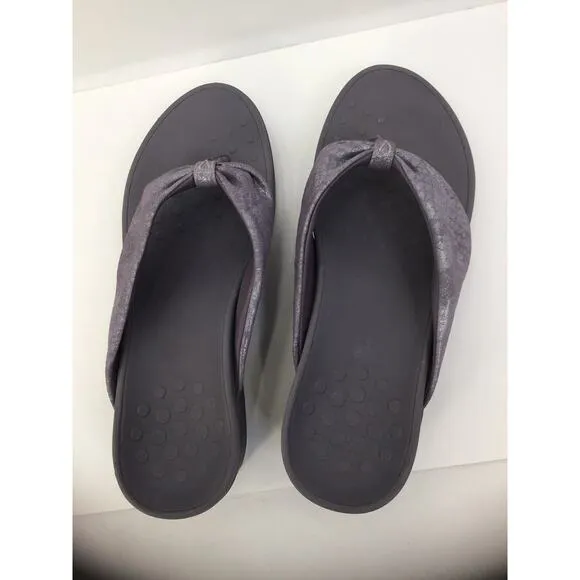 VIONIC ARABELLA BLACK ORTHOTIC WEDGE Women’s Size 9 Gray