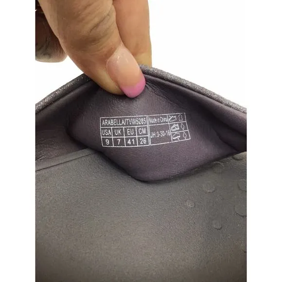 VIONIC ARABELLA BLACK ORTHOTIC WEDGE Women’s Size 9 Gray