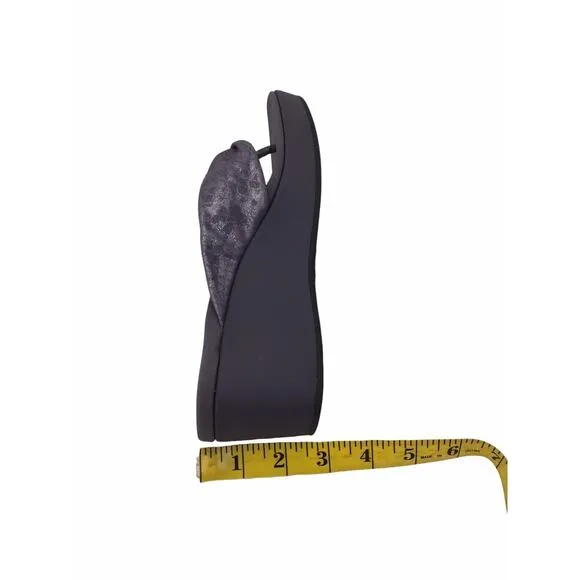 VIONIC ARABELLA BLACK ORTHOTIC WEDGE Women’s Size 9 Gray