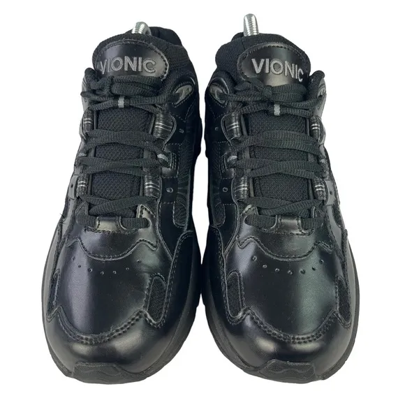 Vionic Walker Classic‎ Black Sneaker Womens Size 8.5