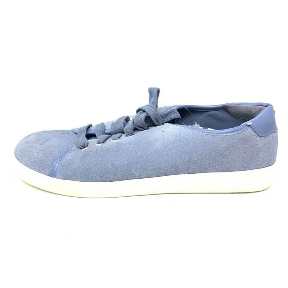 Vionic Women's Size 7 Brinley Suede Lace Up Comfort Sneakers Light Blue