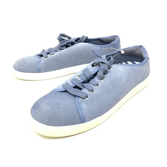 Vionic Women's Size 7 Brinley Suede Lace Up Comfort Sneakers Light Blue