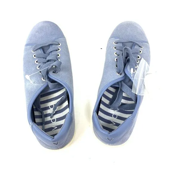 Vionic Women's Size 7 Brinley Suede Lace Up Comfort Sneakers Light Blue