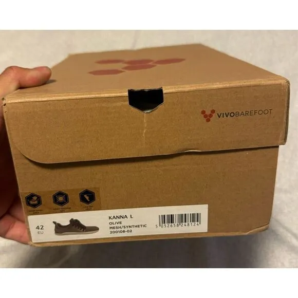 VivoBarefoot Size 42 10.5 Women Kanna Olive Mesh Synthetic 200108-02 New