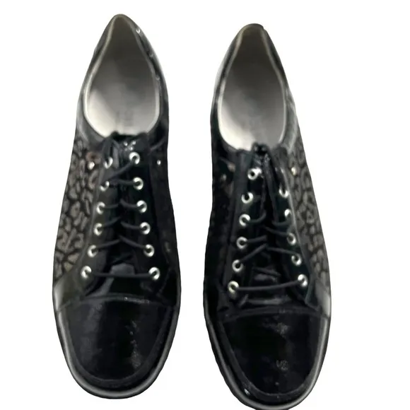 Waldläufer  NEW Henni Lace Up Leopard/Patent Shoe Women's Size UK 7.5 US 10