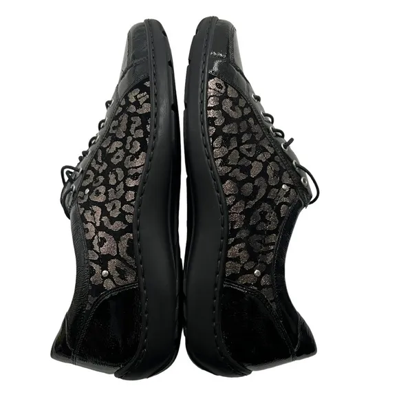 Waldläufer  NEW Henni Lace Up Leopard/Patent Shoe Women's Size UK 7.5 US 10
